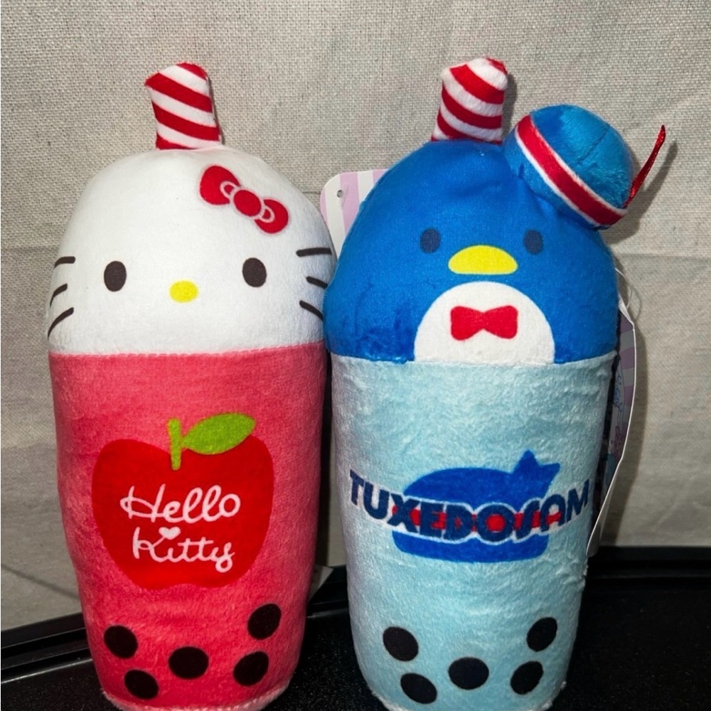 Hello Kitty and Tuxedosam Plush Duo - Pink and Blue